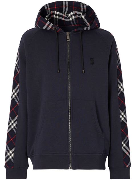 mens burberry zip up hoodie|Burberry hoodie vintage.